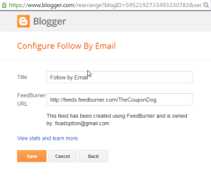 blogger follw by email widget