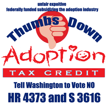 Vote NO to the adoption tax credit