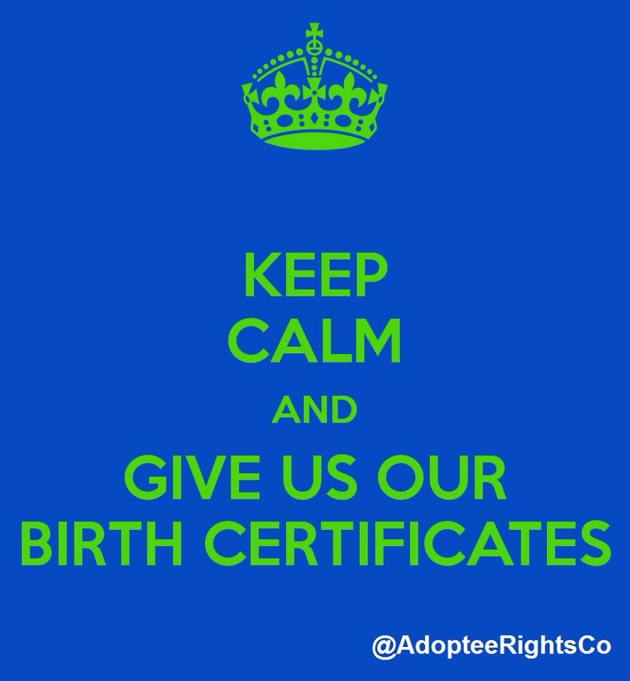 Keep Calm and Give us our Birth Certificates