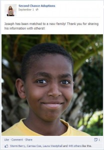 Adoption Re-homing on facebook