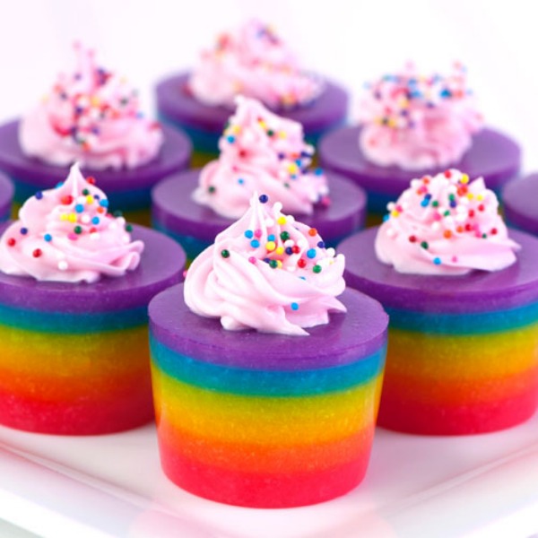 Rainbow birthday Jello shots..perfect for adoptees birthdays!