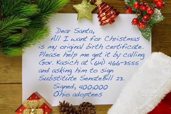 An ohio adoptee dear santa